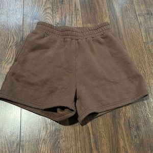 brown shorts